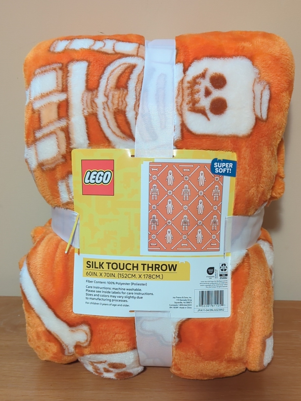 Lego  Skeleton Silk Touch Throw Brand New 60X 70 IN